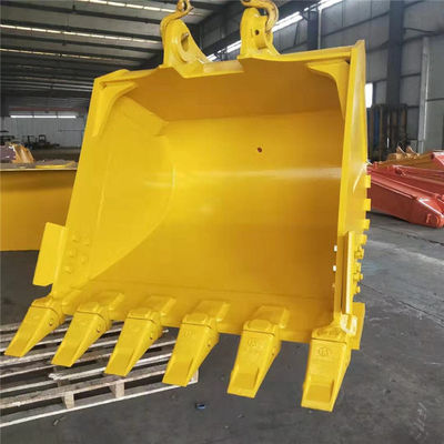 Gele poeder gecoate zware graafbak 1 kubieke meter capaciteit voor de meeste graafmachine modellen