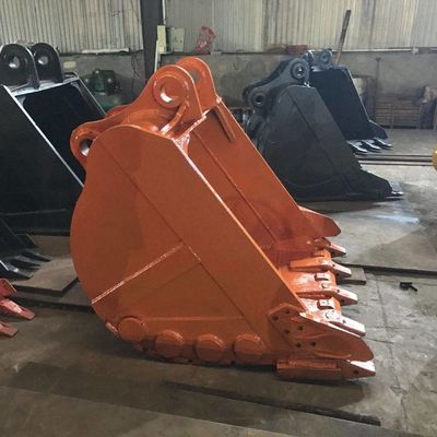 Versterkt zwaar werkend gele gebogen graafmachine emmer bevestiging met een capaciteit van 1 kubieke meter